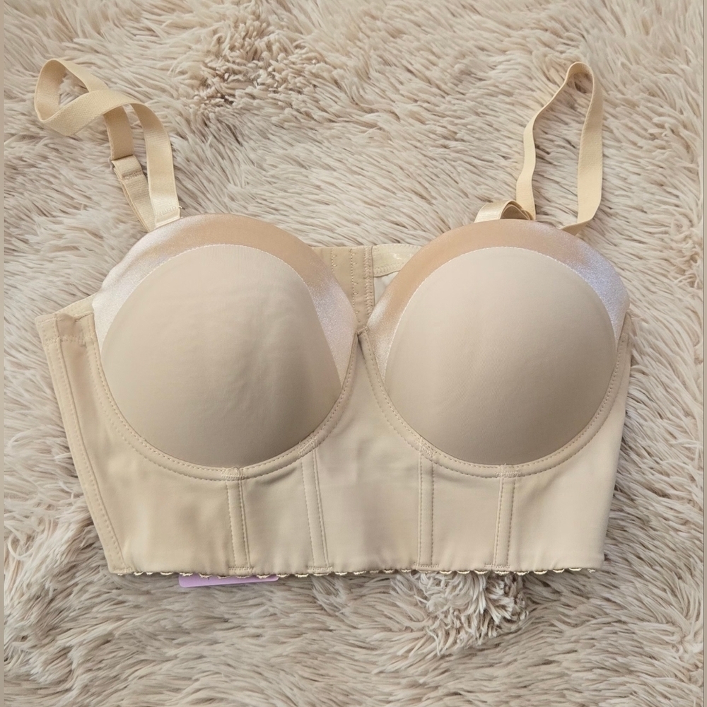 SEA BBOT Women Longline Strapless Bra Full Coverage Corset Bra #1000 - Picture 2 of 12
